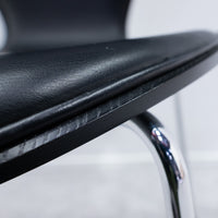 FRITZ HANSEN / SERIES 7 BLACK LEATHER
