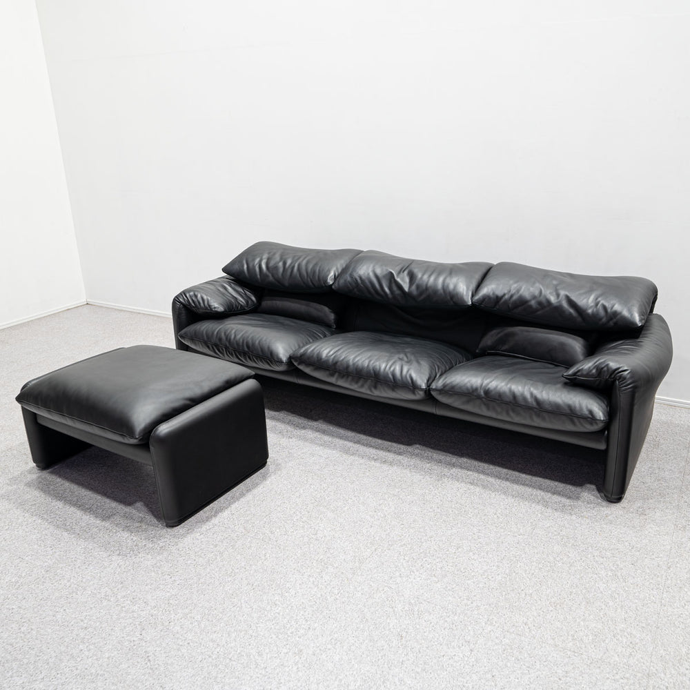 Cassina / 675 MARALUNGA 3P BLACK , OTTOMAN