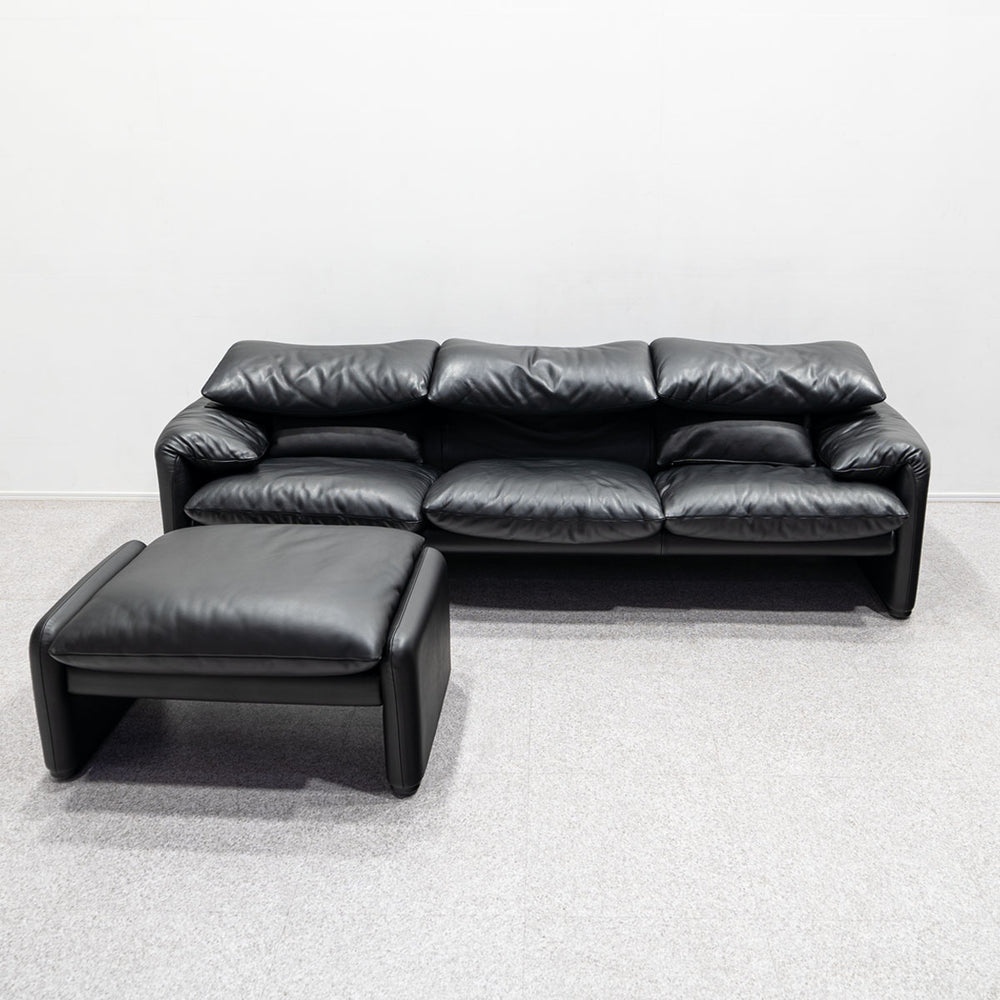 Cassina / 675 MARALUNGA 3P BLACK , OTTOMAN