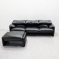 Cassina / 675 MARALUNGA 3P BLACK , OTTOMAN