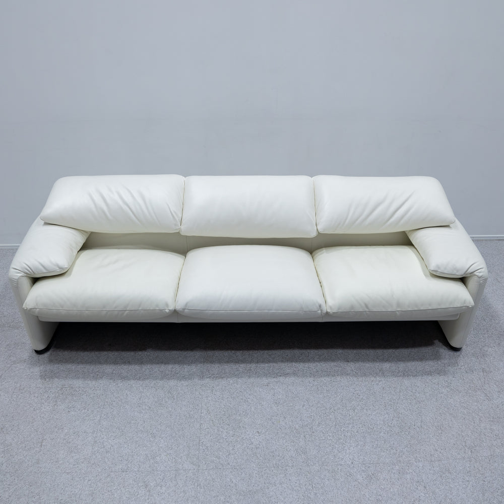 Cassina / 675 MARALUNGA 3P WHITE LEATHER