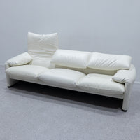 Cassina / 675 MARALUNGA 3P WHITE LEATHER