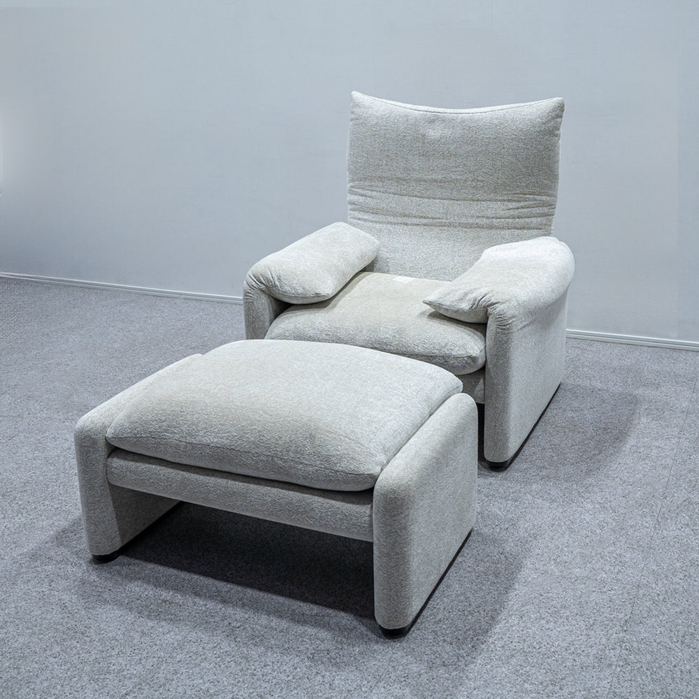 Cassina / 675 MARALUNGA 1P SNOW BEIGE FABRIC , OTTOMAN