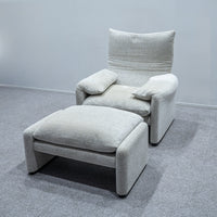 Cassina / 675 MARALUNGA 1P SNOW BEIGE FABRIC , OTTOMAN