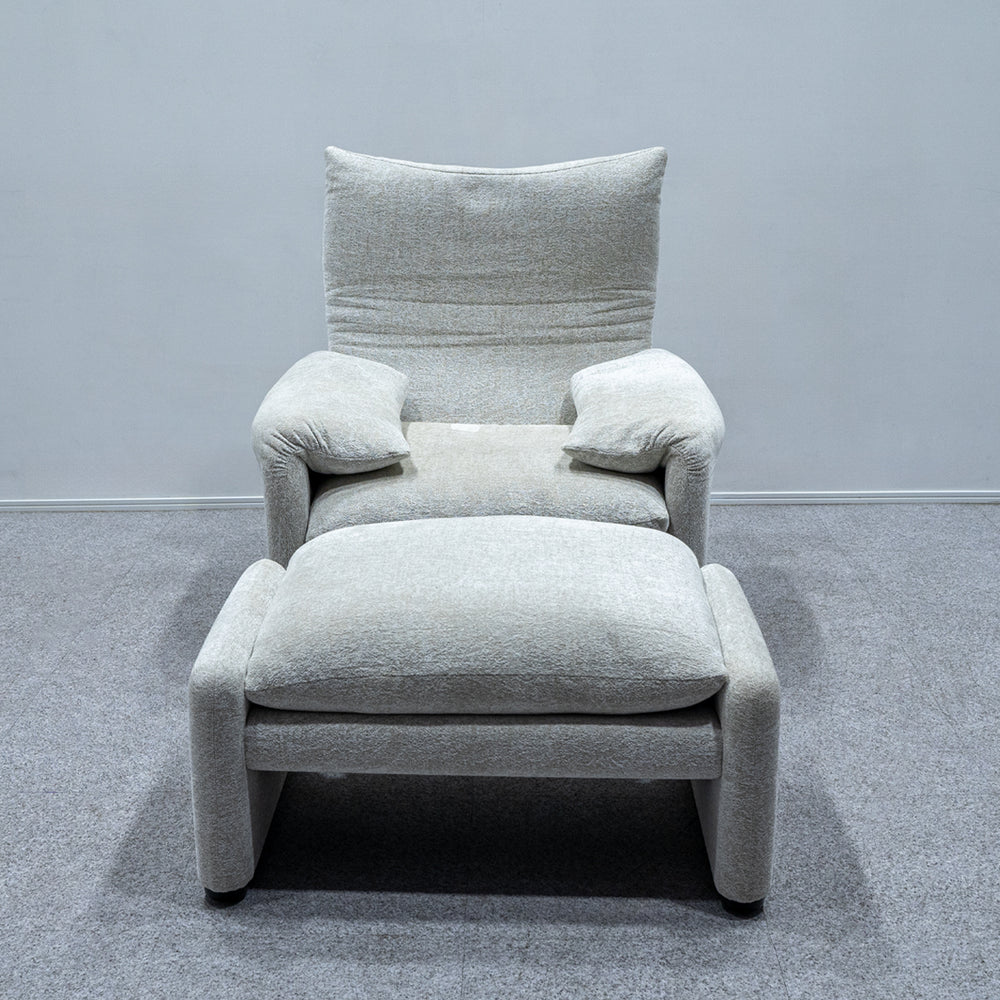 Cassina / 675 MARALUNGA 1P SNOW BEIGE FABRIC , OTTOMAN