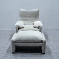 Cassina / 675 MARALUNGA 1P SNOW BEIGE FABRIC , OTTOMAN