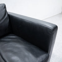 arflex アルフレックス QUADRA クアドラ 1人掛け ソファ レザー ブラック【2】【中古品】