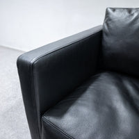 arflex アルフレックス QUADRA クアドラ 1人掛け ソファ レザー ブラック【5】【中古品】