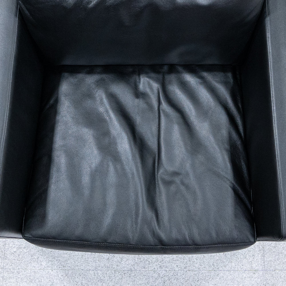 arflex アルフレックス QUADRA クアドラ 1人掛け ソファ レザー ブラック【5】【中古品】
