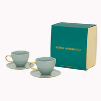 【展示品】URBAN NATURE CULTURE / Good Morning cup Papaya/slate コーヒー カップ 2個セット / アーバン・ネイチャー・カルチャー