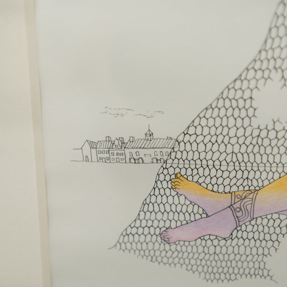 肉筆原画 / 岡田克子『ボッテチェリー礼讃』 / 日動画廊取扱シール付属