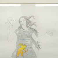 肉筆原画 / 岡田克子『ボッテチェリー礼讃』 / 日動画廊取扱シール付属