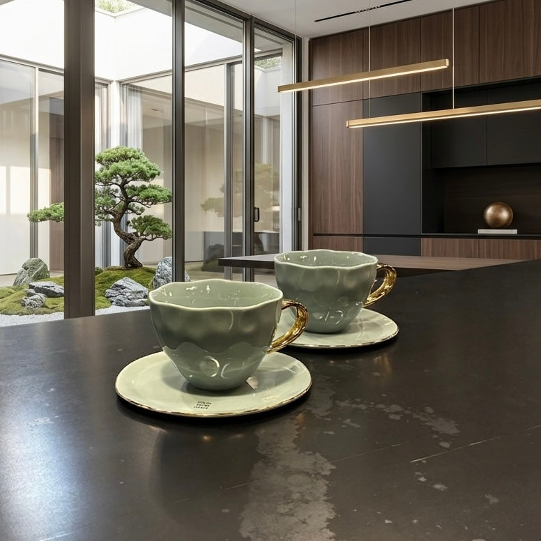 【展示品】URBAN NATURE CULTURE / Good Morning cup Papaya/slate コーヒー カップ 2個セット / アーバン・ネイチャー・カルチャー