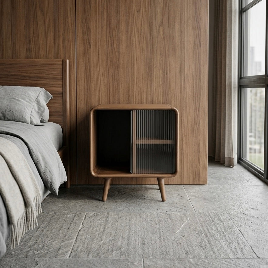 【展示品】ZUIVER / Bedstand Groove Walnut / ザイファー