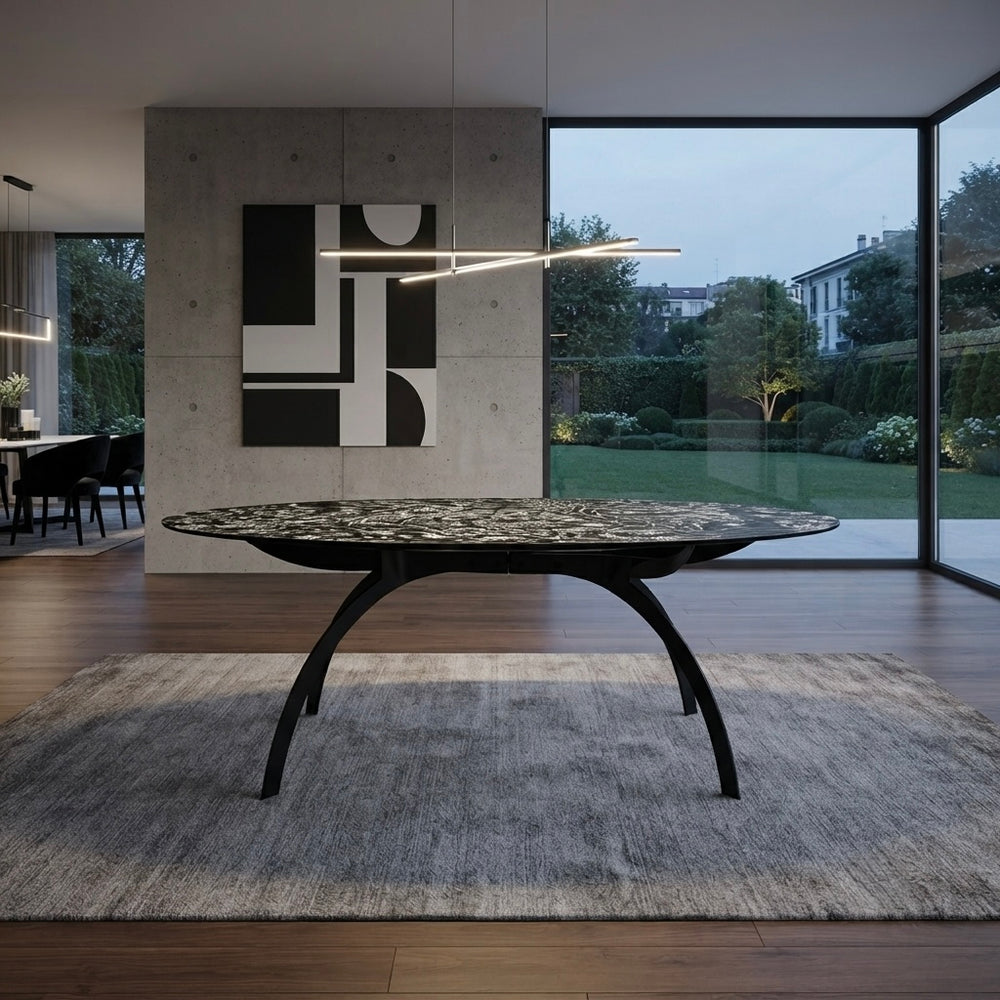 MOROSO / GLASS OVAL TABLE / モローゾ
